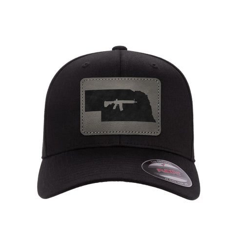 Keep Nebraska Tactical Leather Patch Hat Flexfit