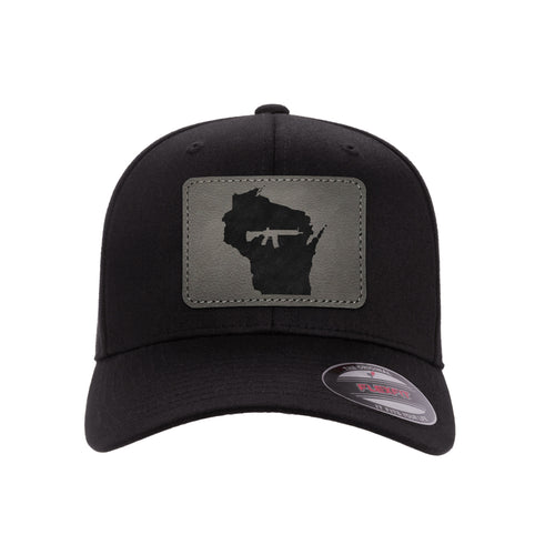 Keep Wisconsin Tactical Leather Patch Hat Flexfit