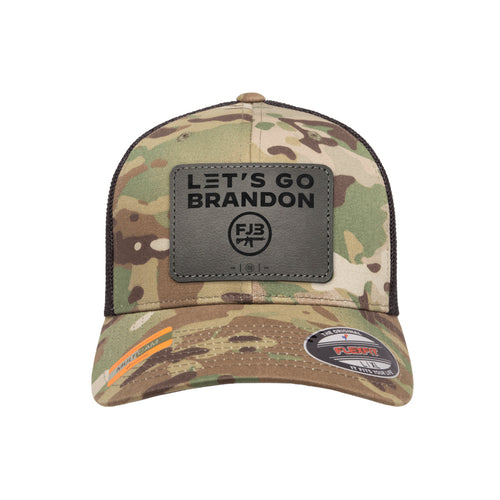 Let's Go Brandon Leather Patch Tactical Arid Flexfit Fitted Hat