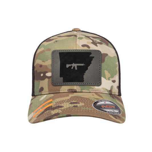 Keep Arkansas Tactical Leather Patch Tactical Arid Flexfit Fitted Hat