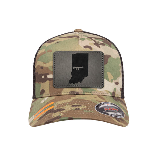 Keep Indiana Tactical Leather Patch Tactical Arid Flexfit Fitted Hat