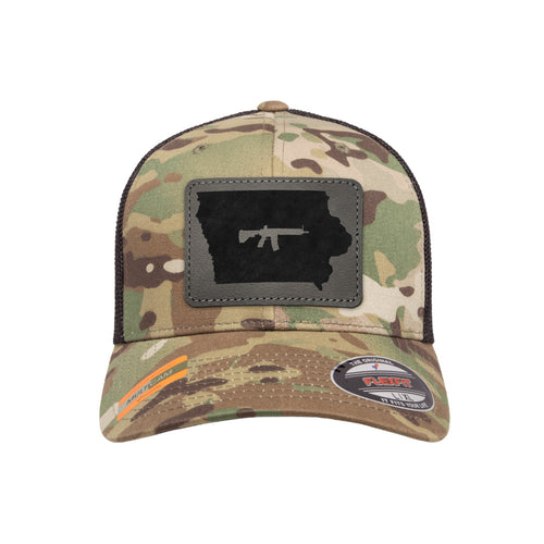 Keep Iowa Tactical Leather Patch Tactical Arid Flexfit Fitted Hat