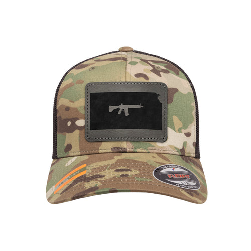 Keep Kansas Tactical Leather Patch Tactical Arid Flexfit Fitted Hat