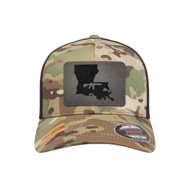 Keep Louisiana Tactical Leather Patch Tactical Arid Flexfit Fitted Hat