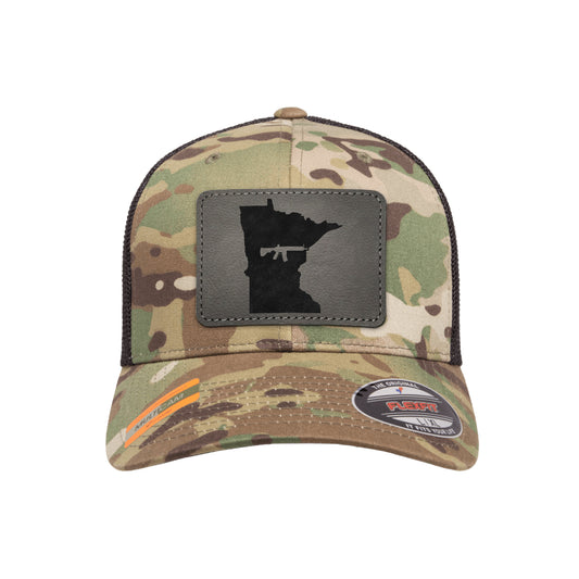 Keep Minnesota Tactical Leather Patch Tactical Arid Flexfit Fitted Hat