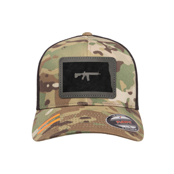 Keep North Dakota Tactical Leather Patch Tactical Arid Flexfit Fitted Hat