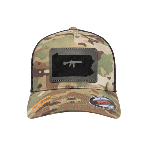 Keep Pennsylvania Tactical Leather Patch Tactical Arid Flexfit Fitted Hat