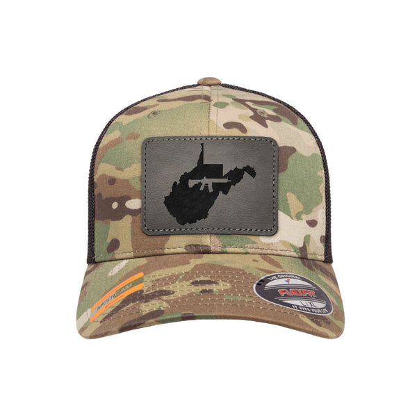 Keep West Virginia Tactical Leather Patch Tactical Arid Flexfit Fitted Hat