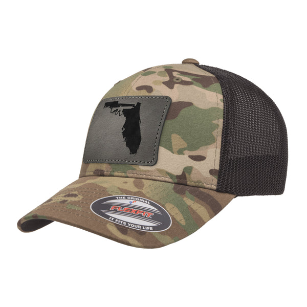 Keep Florida Tactical Leather Patch Tactical Arid Flexfit Fitted Hat