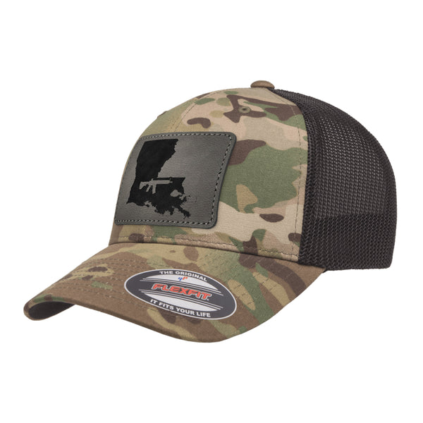 Keep Louisiana Tactical Leather Patch Tactical Arid Flexfit Fitted Hat