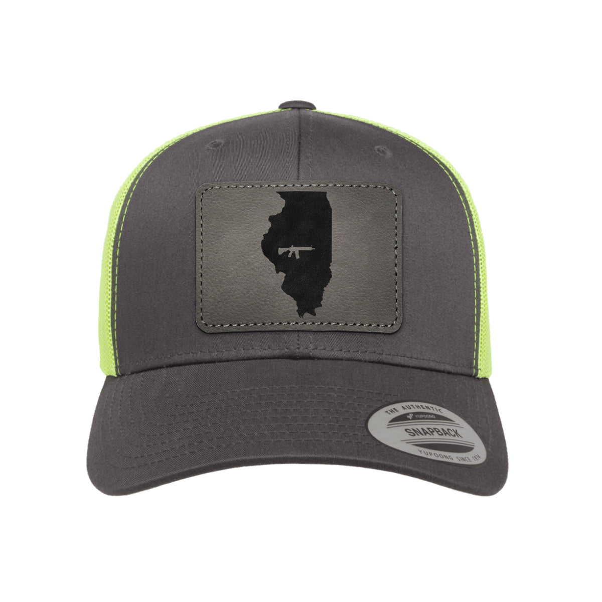 Keep Illinois Tactical Leather Patch Trucker Hat