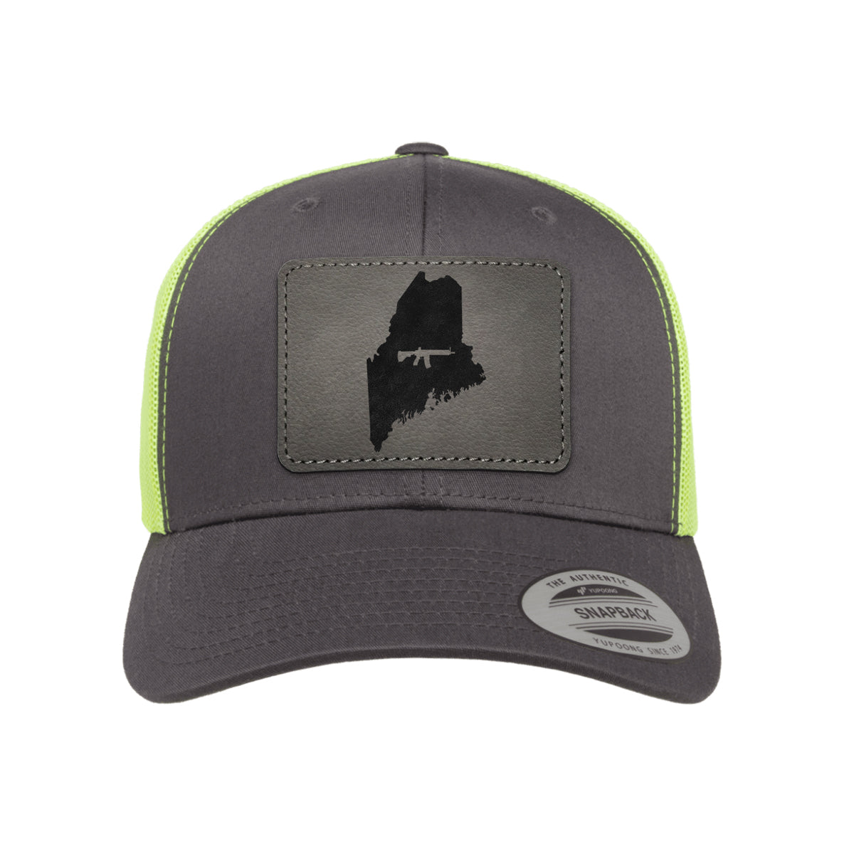 Keep Maine Tactical Leather Patch Trucker Hat