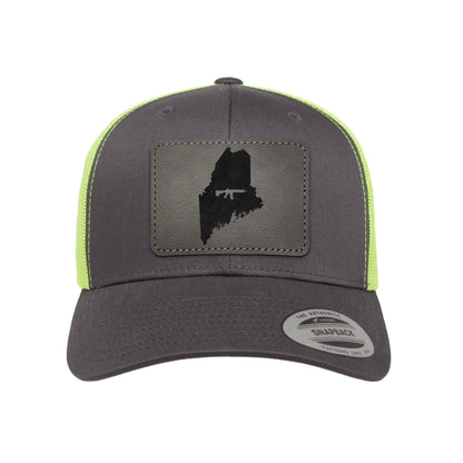 Keep Maine Tactical Leather Patch Trucker Hat