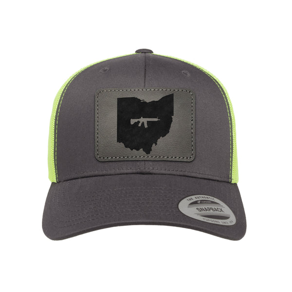 Keep Ohio Tactical Leather Patch Trucker Hat