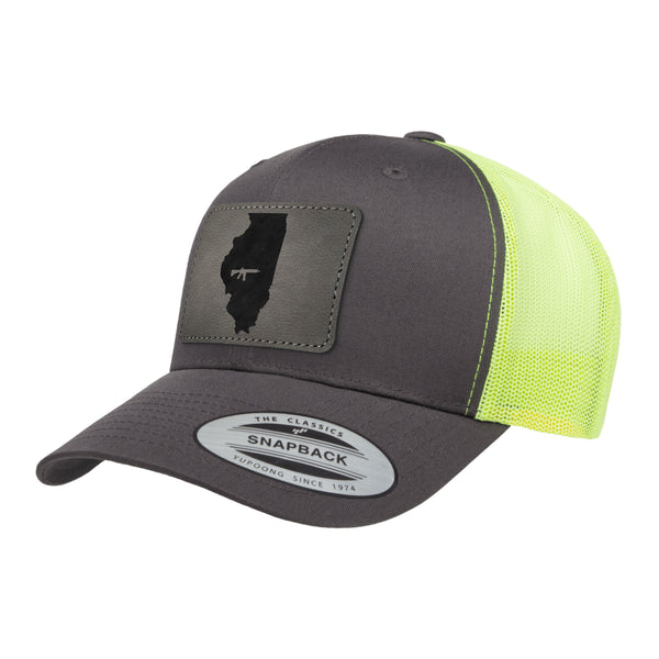 Keep Illinois Tactical Leather Patch Trucker Hat