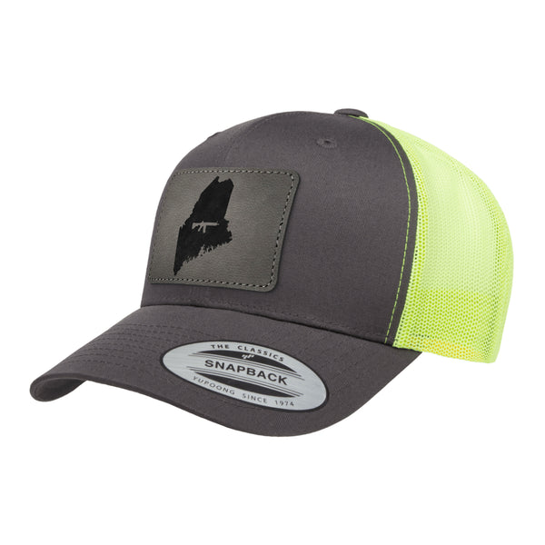 Keep Maine Tactical Leather Patch Trucker Hat