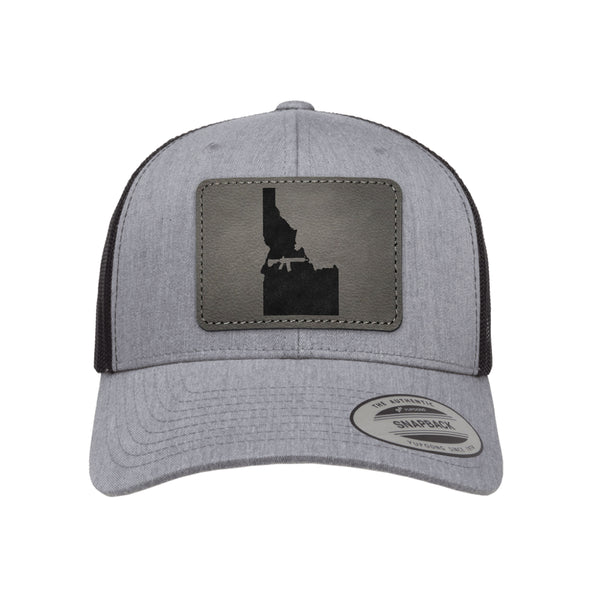 Keep Idaho Tactical Leather Patch Trucker Hat