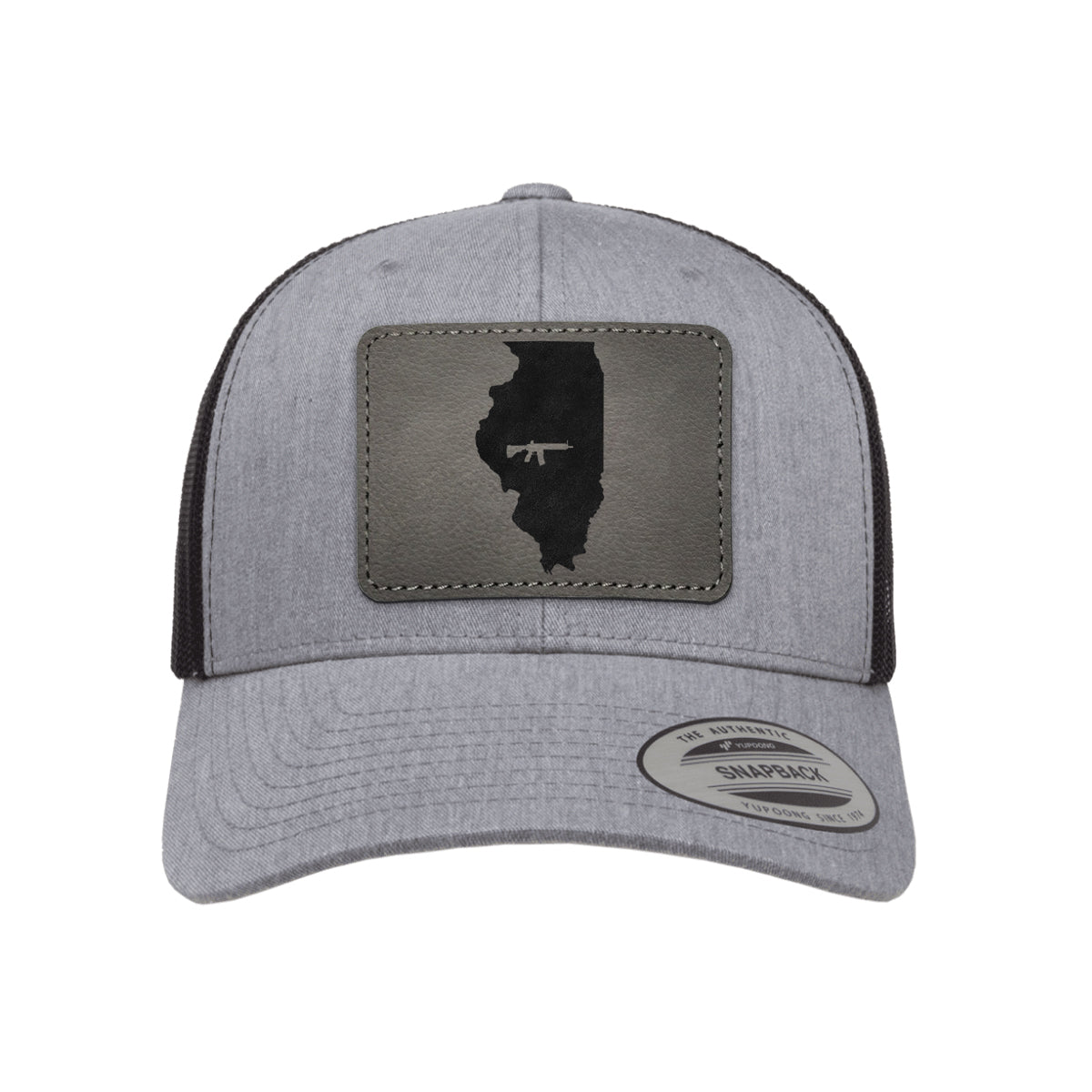 Keep Illinois Tactical Leather Patch Trucker Hat