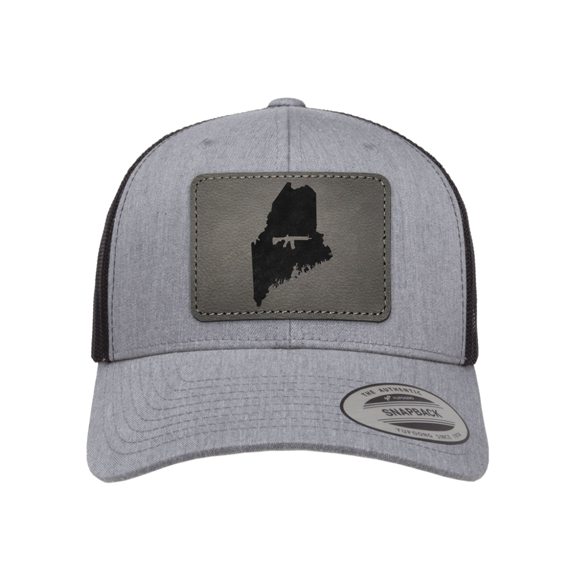 Keep Maine Tactical Leather Patch Trucker Hat