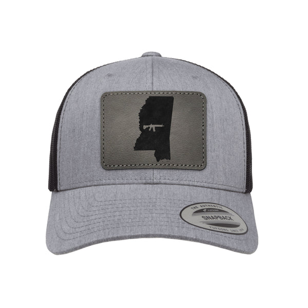 Keep Mississippi Tactical Leather Patch Trucker Hat