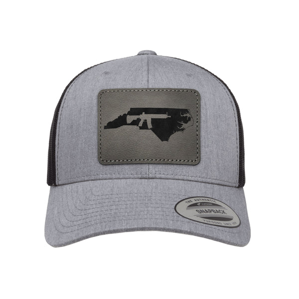 Keep North Carolina Tactical Leather Patch Trucker Hat