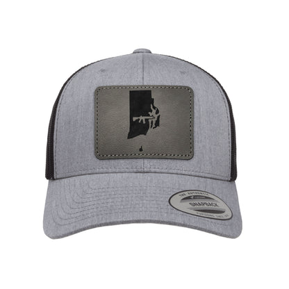 Keep Rhode Island Tactical Leather Patch Trucker Hat