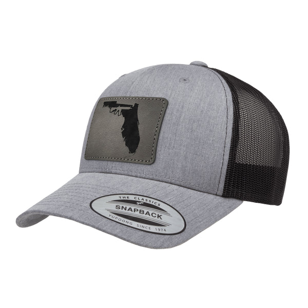 Keep Florida Tactical Leather Patch Trucker Hat