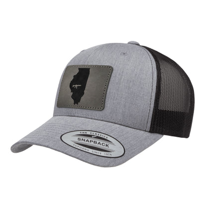 Keep Illinois Tactical Leather Patch Trucker Hat