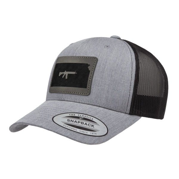 Keep Kansas Tactical Leather Patch Trucker Hat