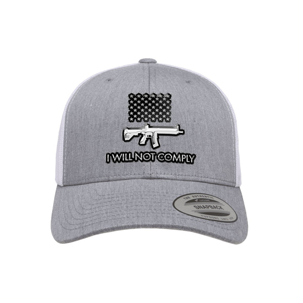 I Will Not Comply 3D Chrome Trucker Hat
