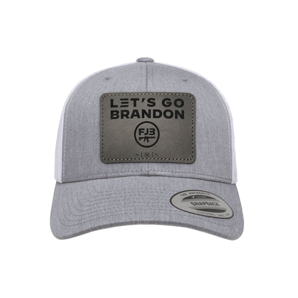 Let's Go Brandon Leather Patch Trucker Hat