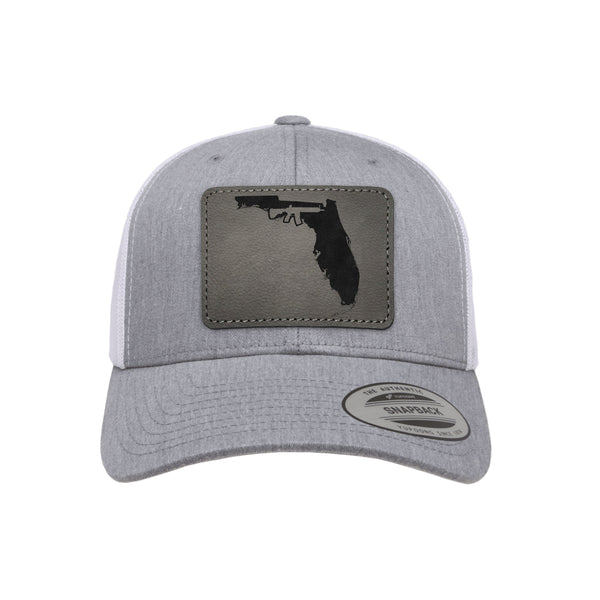 Keep Florida Tactical Leather Patch Trucker Hat