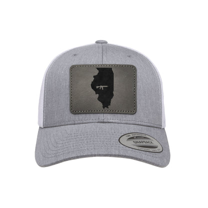 Keep Illinois Tactical Leather Patch Trucker Hat