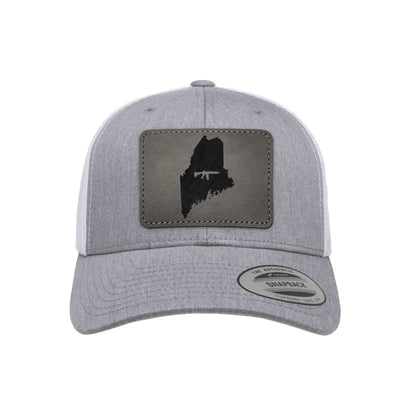 Keep Maine Tactical Leather Patch Trucker Hat