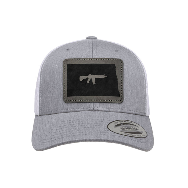 Keep North Dakota Tactical Leather Patch Trucker Hat