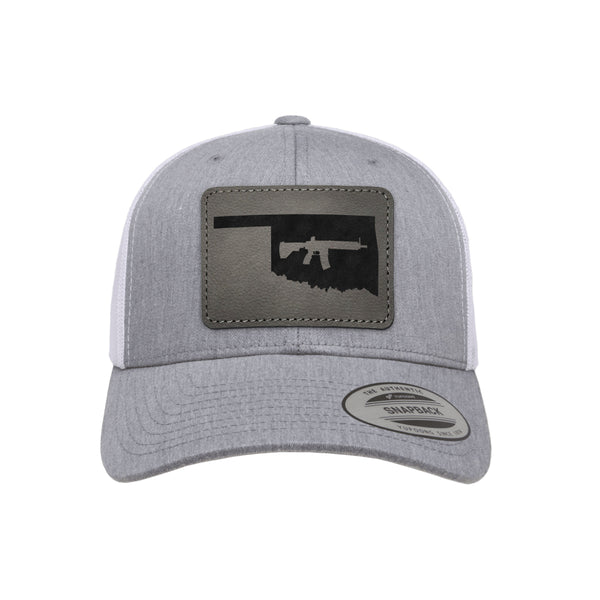 Keep Oklahoma Tactical Leather Patch Trucker Hat