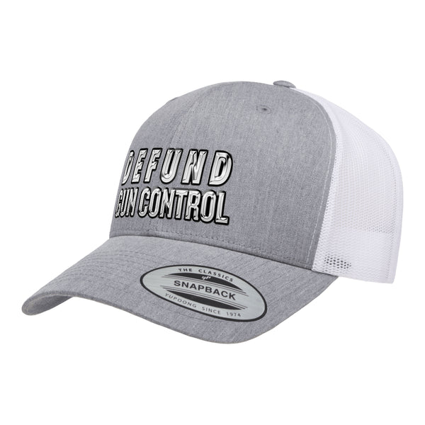 Defund Gun Control 3D Chrome Trucker Hat