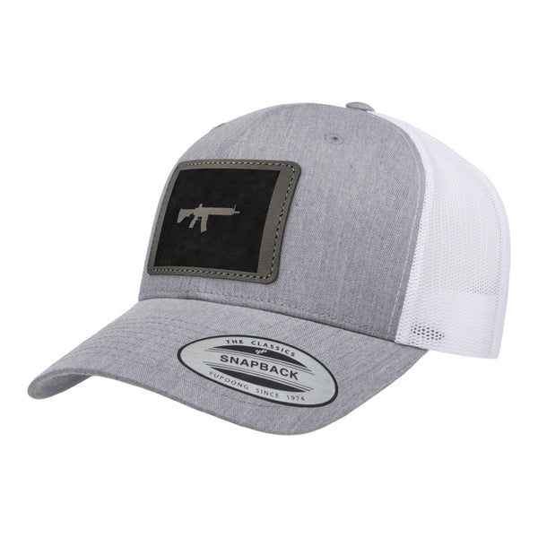 Keep Wyoming Tactical Leather Patch Trucker Hat