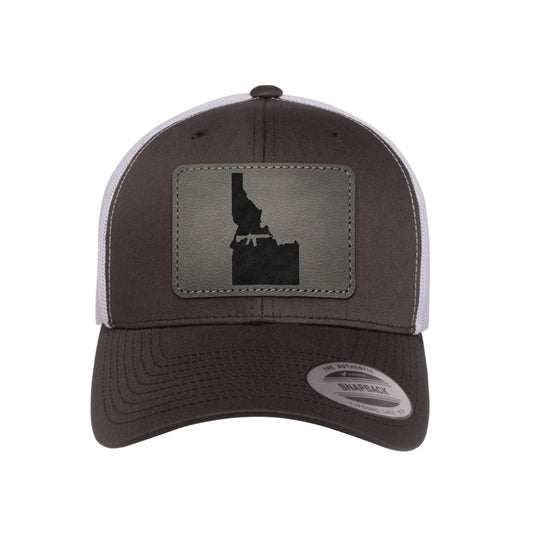 Keep Idaho Tactical Leather Patch Trucker Hat