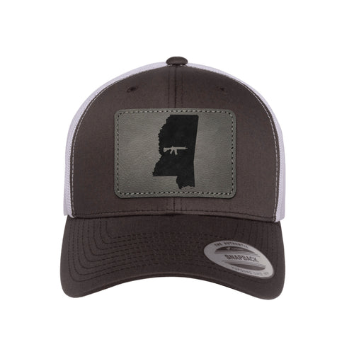 Keep Mississippi Tactical Leather Patch Trucker Hat