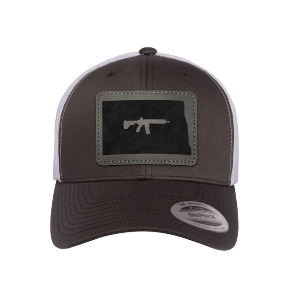 Keep North Dakota Tactical Leather Patch Trucker Hat