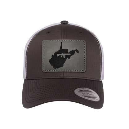 Keep West Virginia Tactical Leather Patch Trucker Hat