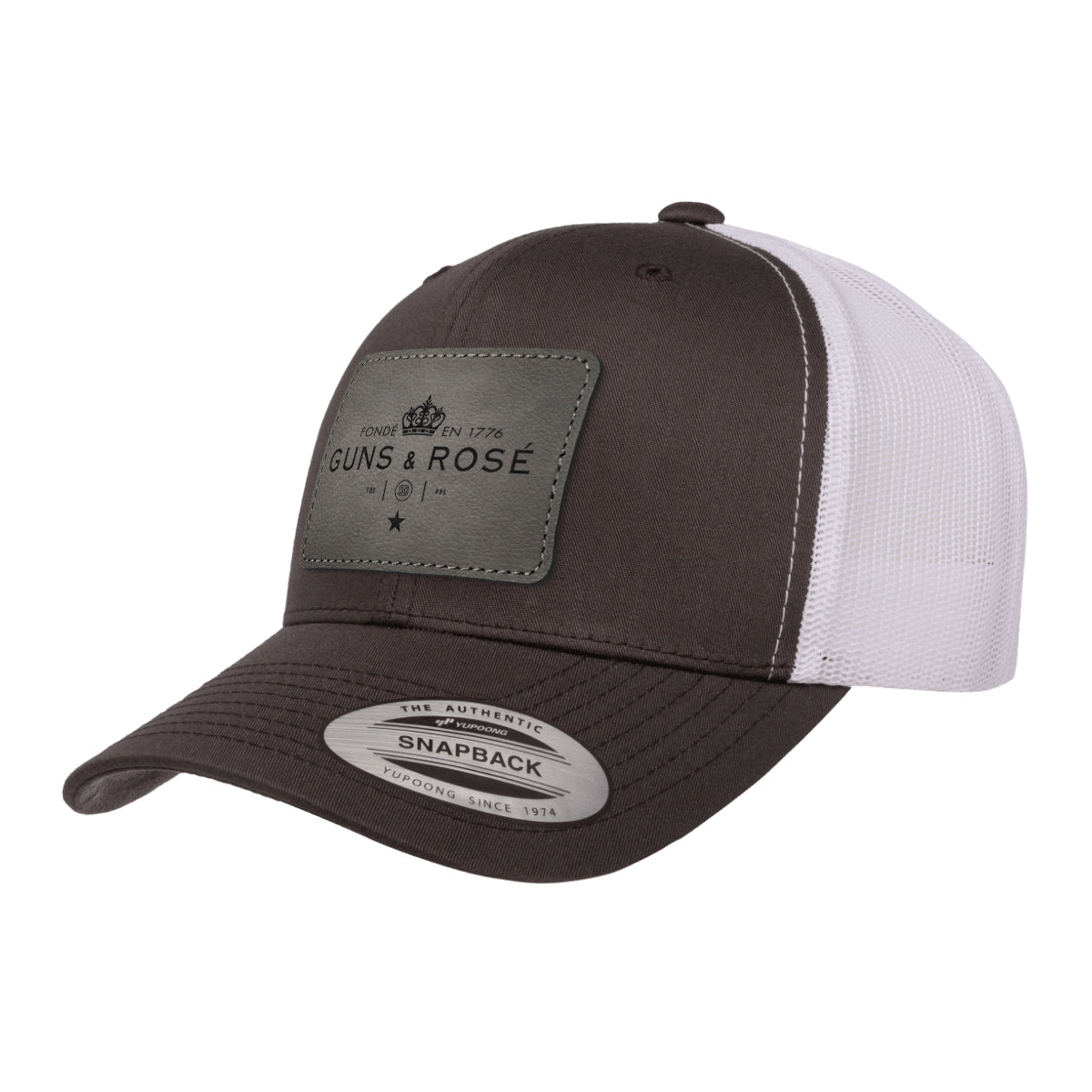 Guns & RosÉ Leather Patch Trucker Hat