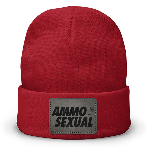 AmmoSexual Leather Patch Beanie