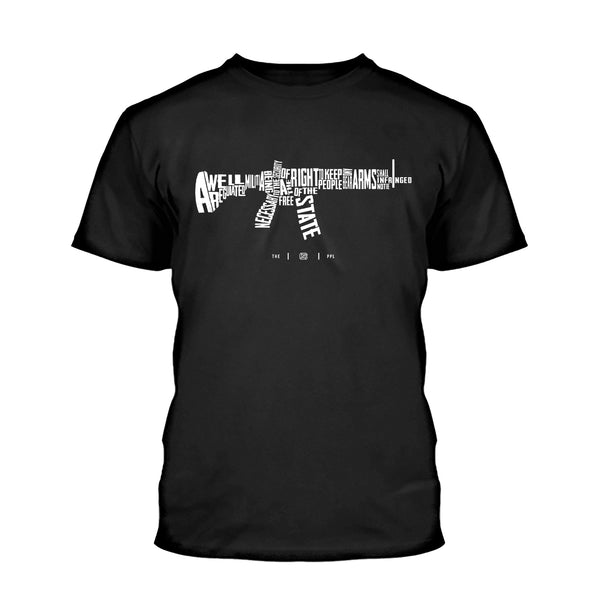 second amendment rifle shirt black