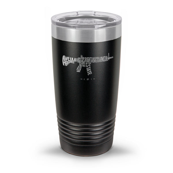 AR-15's are protected by the Second Amendment Laser Etched 30oz/20oz Tumbler