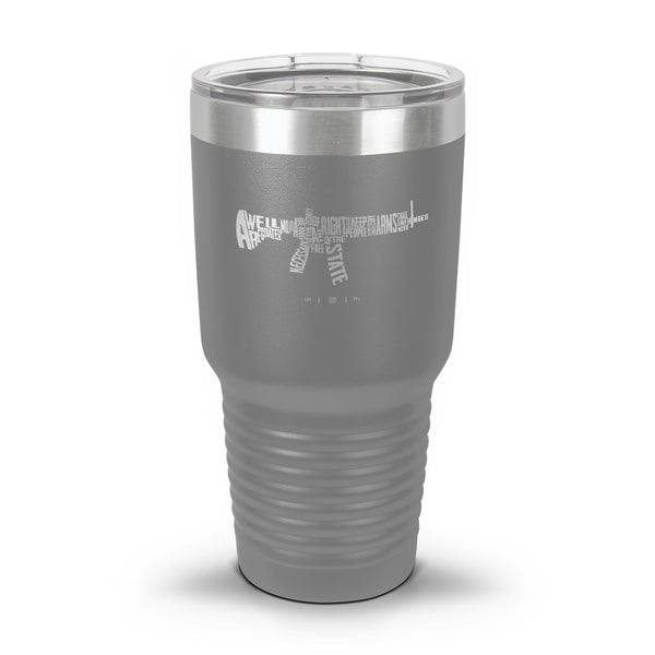 AR-15's are protected by the Second Amendment Laser Etched 30oz/20oz Tumbler