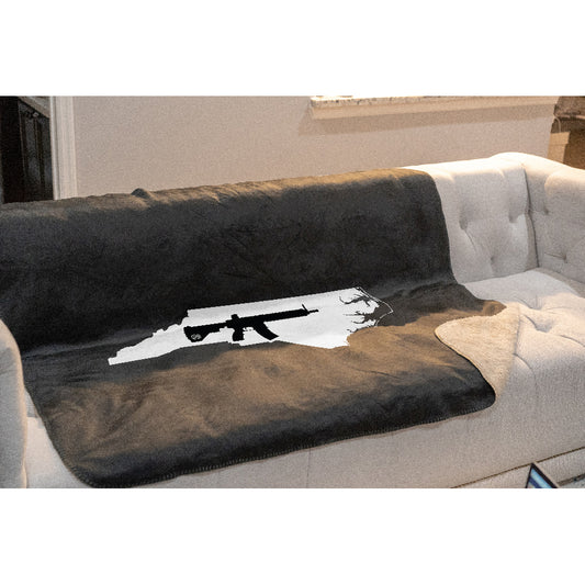 Keep North Carolina Tactical Sherpa Throw Blanket