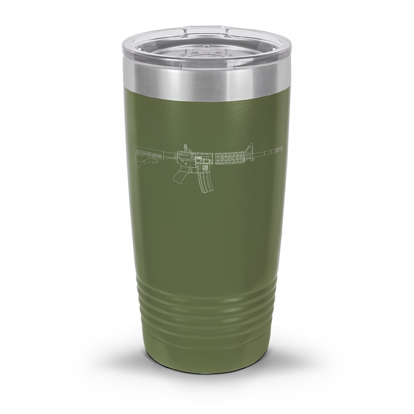 AR-15 Detailed Outline | Laser Etched Tumbler