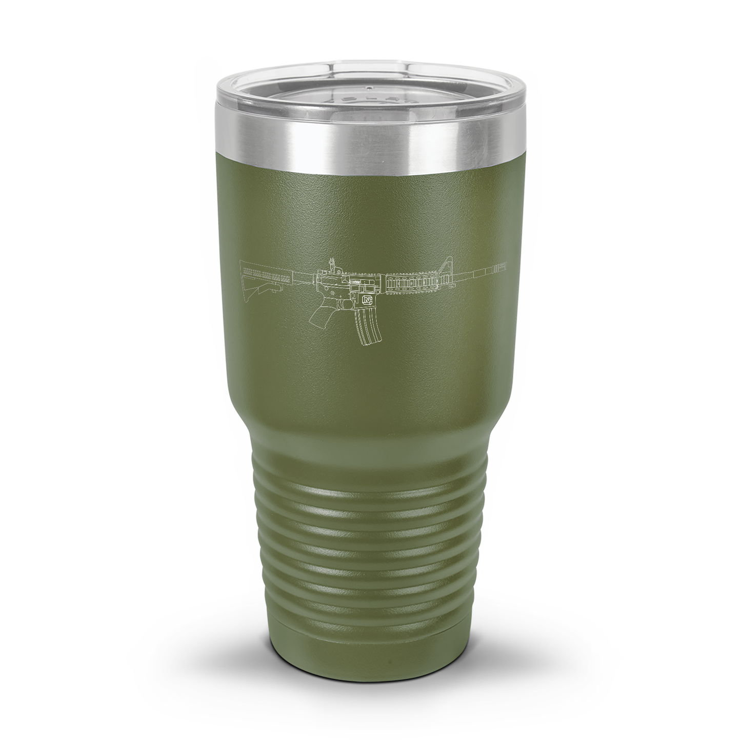 AR-15 Detailed Outline | Laser Etched Tumbler